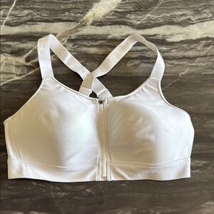 Under Armour White Racerback Sports Bra with Molded Cups